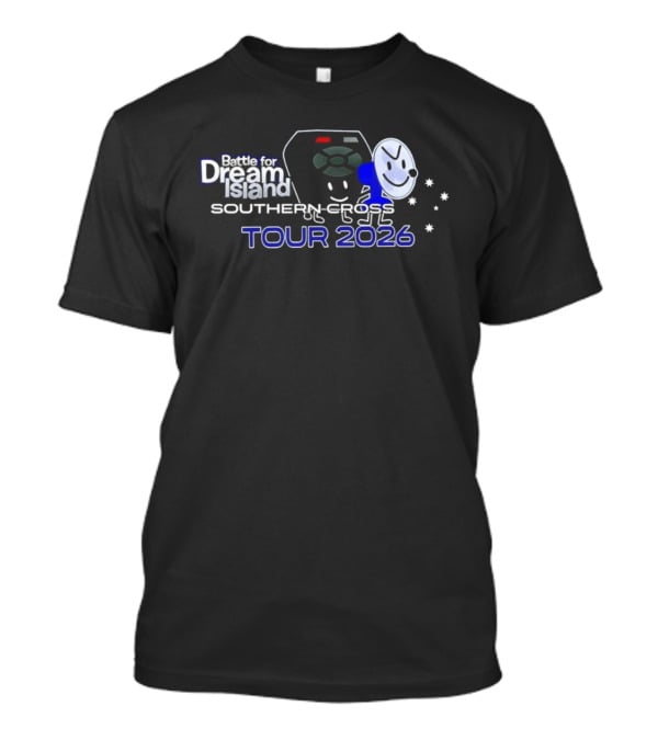 Battle For Dream Island Southern Cross Tour 2026 Remote And Snowflakes Characters T-Shirt