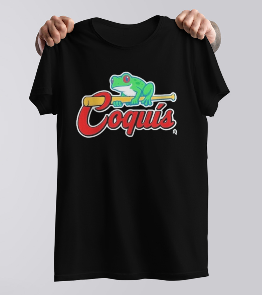 Coquís Green Tree Frog Baseball Bat T-Shirt