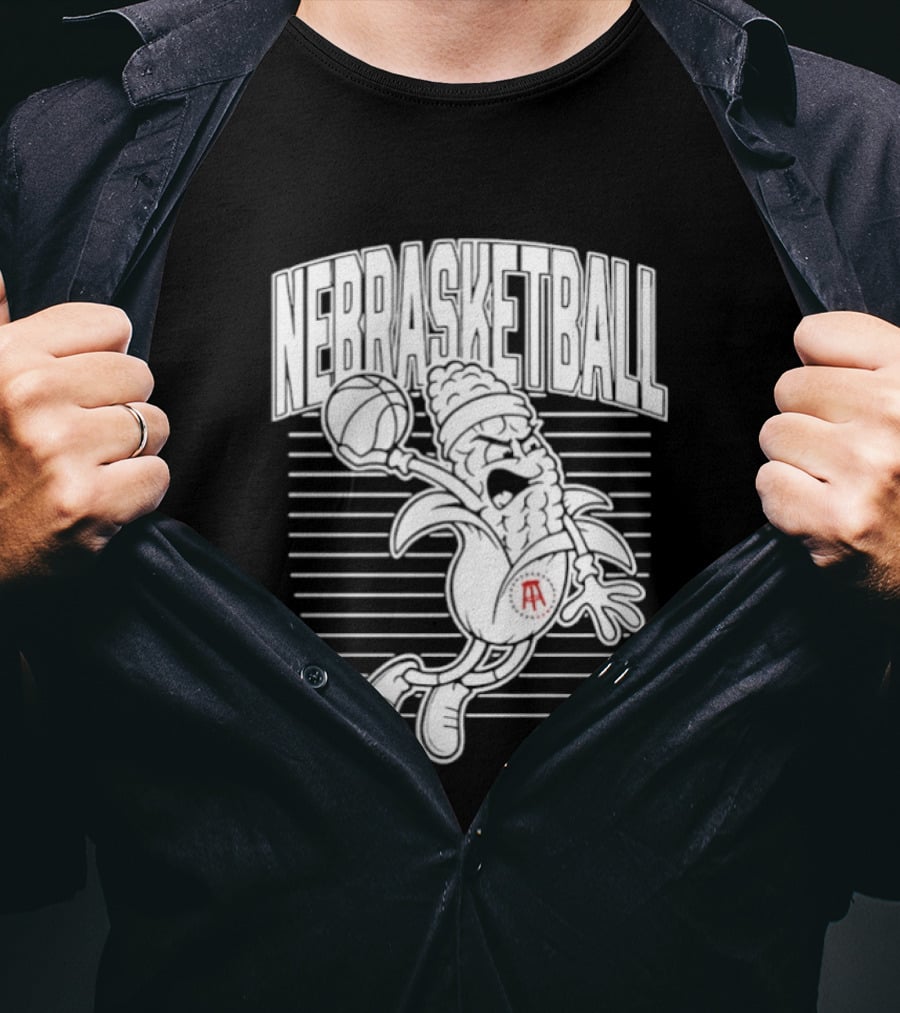 Nebraska Cornhuskers Basketball Slam Drunk Corn T-Shirt