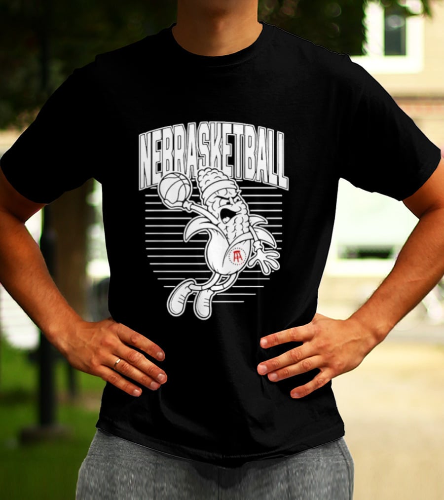 Nebraska Cornhuskers Basketball Slam Drunk Corn T-Shirt