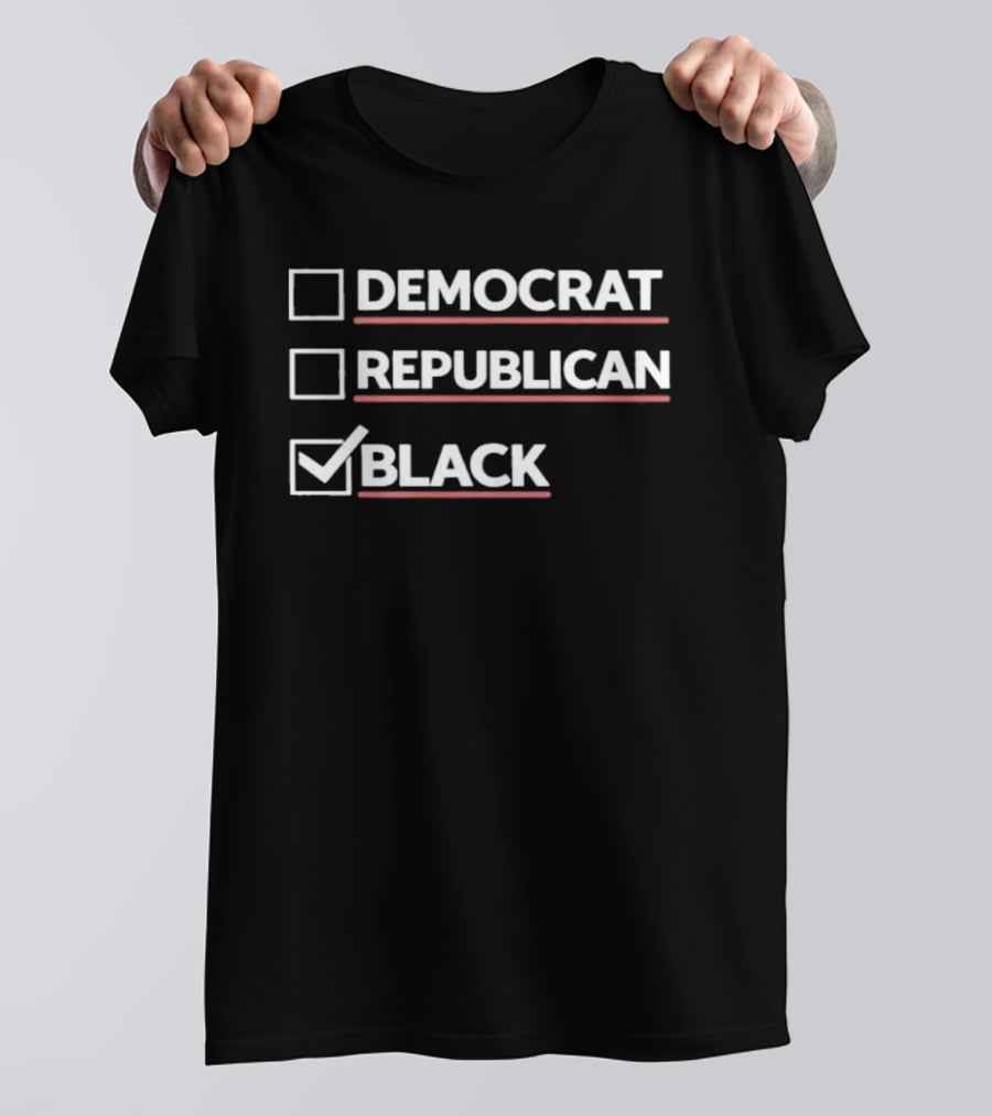 Dr Boyce Watkins Democrat Republican Black Checkmark Bold Political T T-Shirt