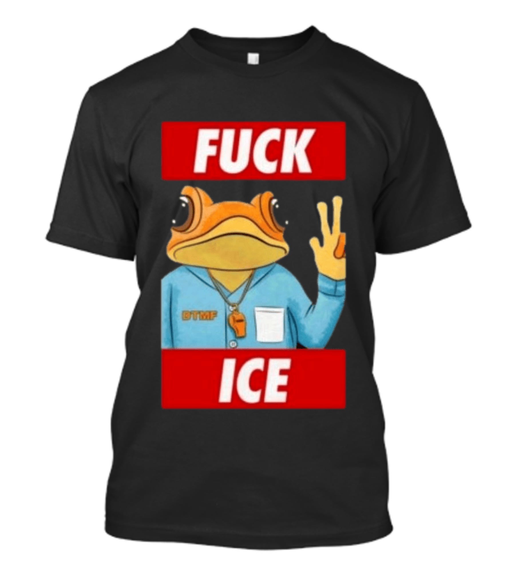 Sapo Concho Frog DTMF With Bold Statement Against ICE T-Shirt