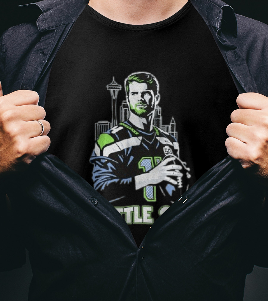 Seattle Sam 11 Football Skyline T-Shirt