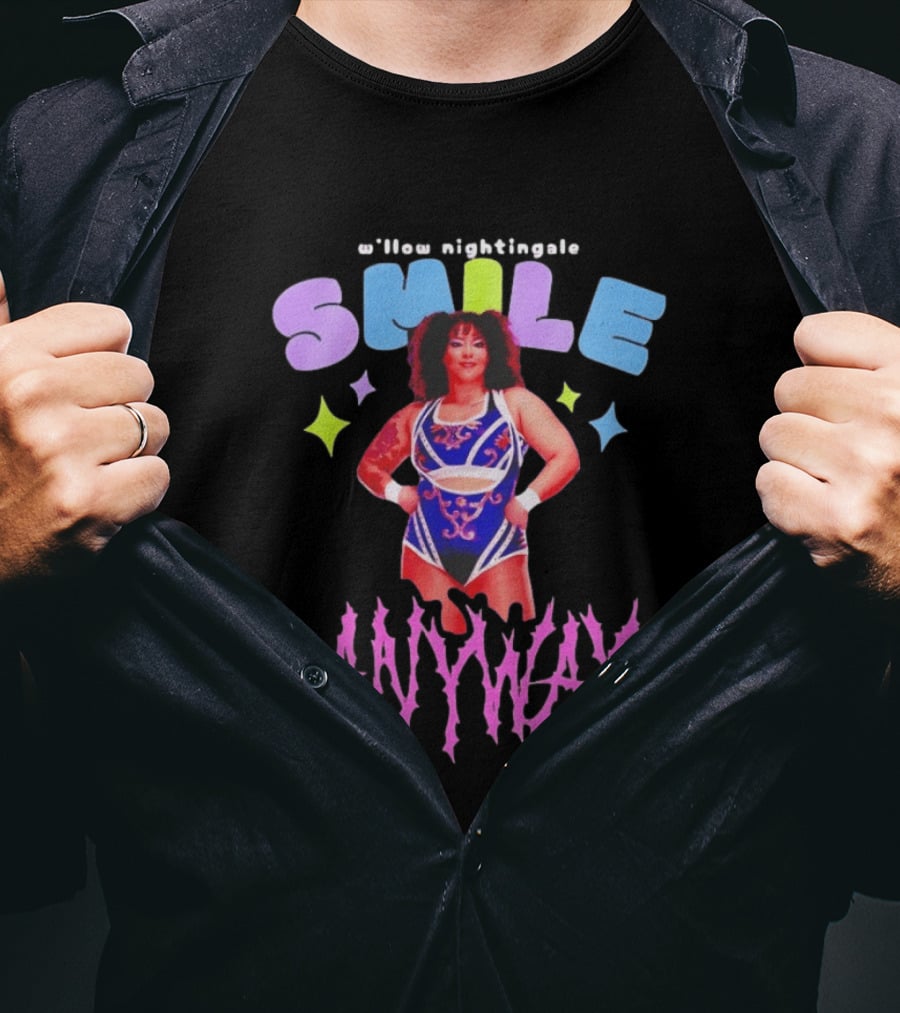 Willow Nightingale Smile Anyway AEW T-Shirt