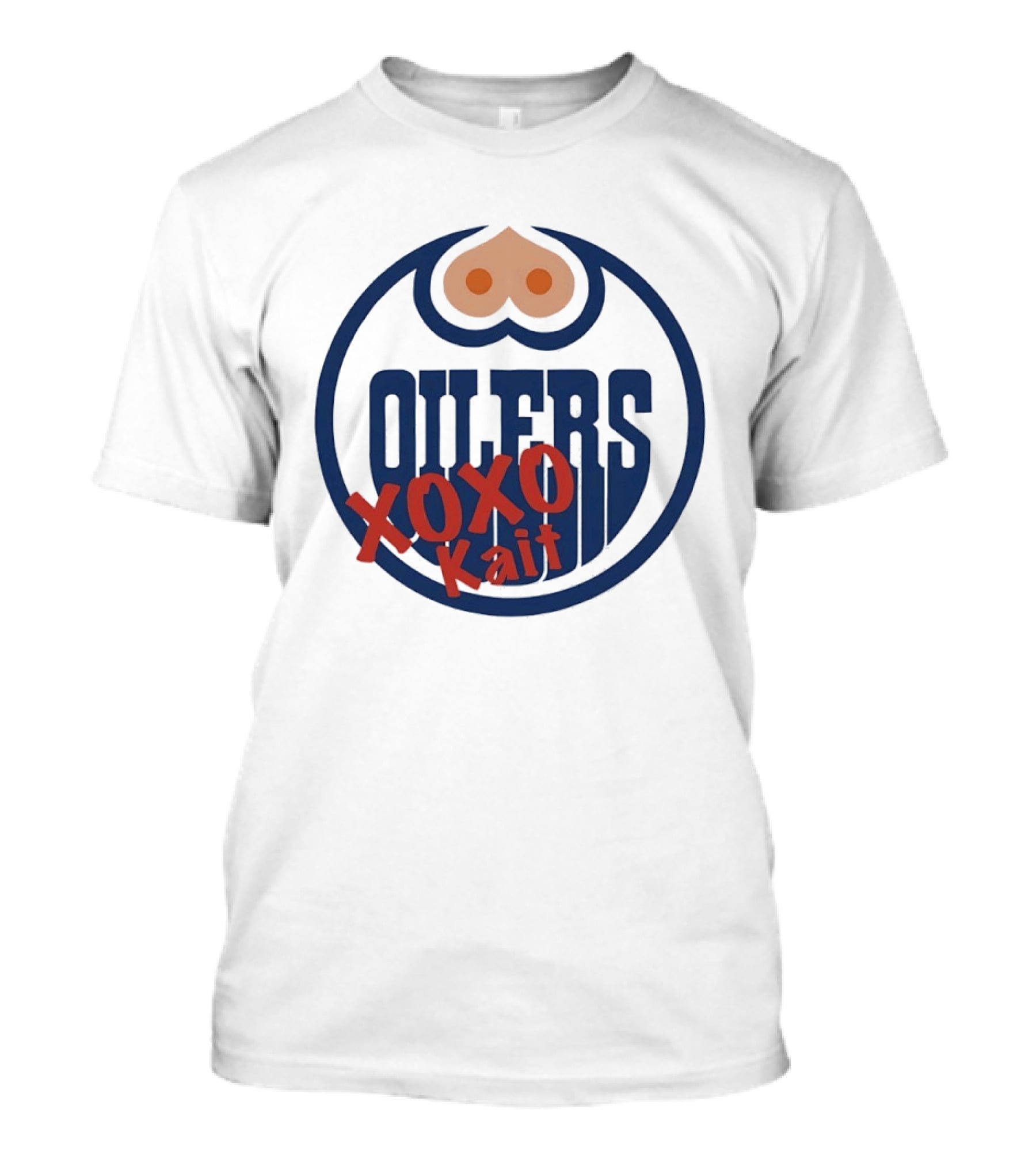 Edmonton Oilers XOXO Kait Retro Style Fan Merch T-Shirt
