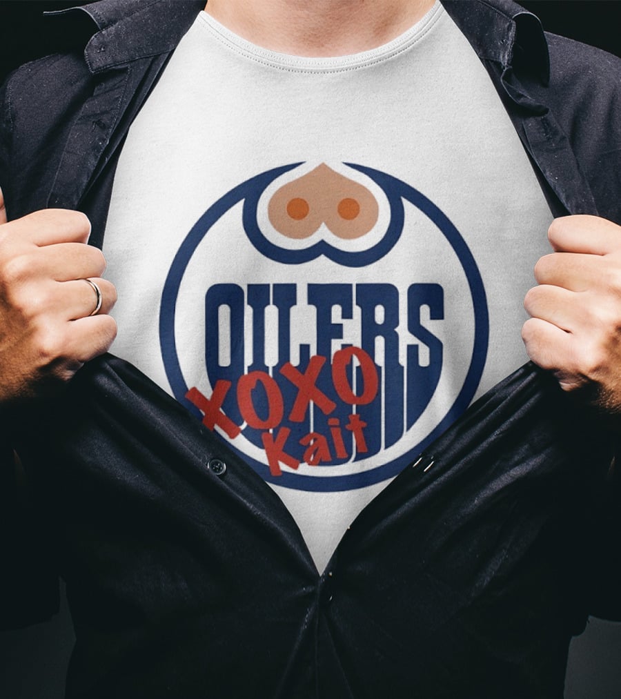 Edmonton Oilers XOXO Kait Retro Style Fan Merch T-Shirt