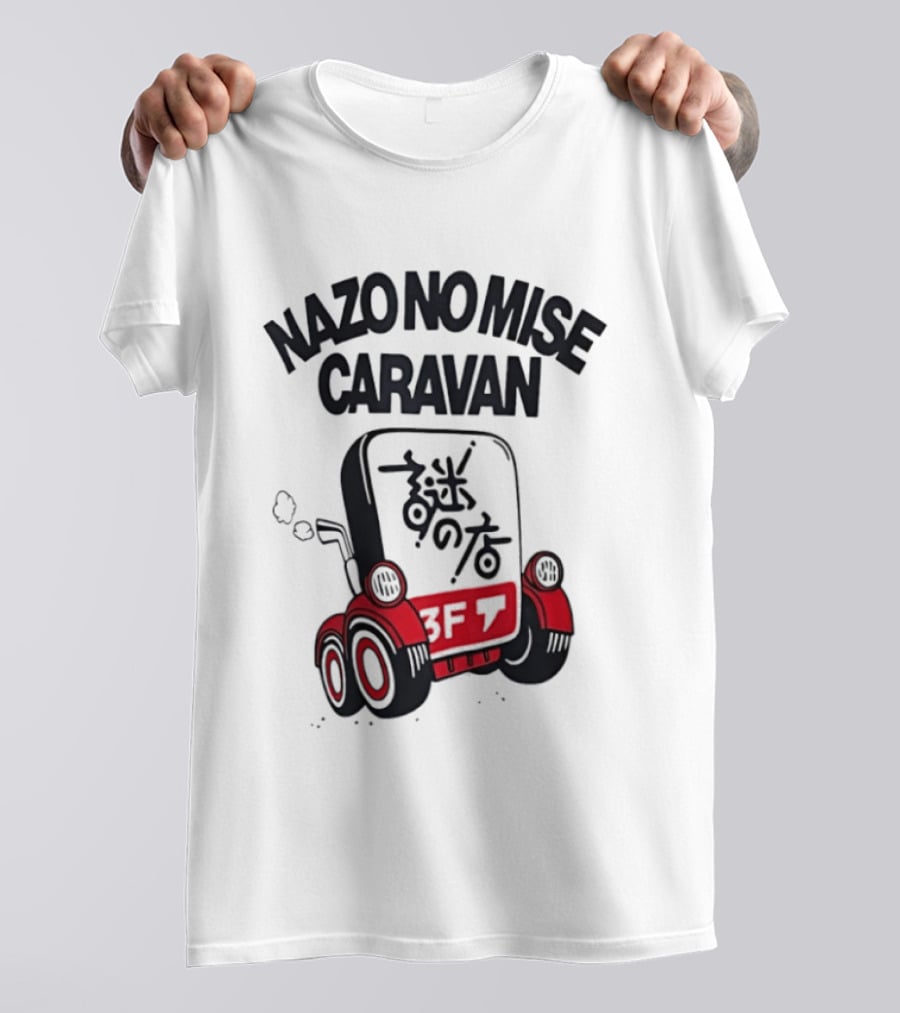 Nazo No Mise Caravan 3F Japanese Style Red Truck T-Shirt