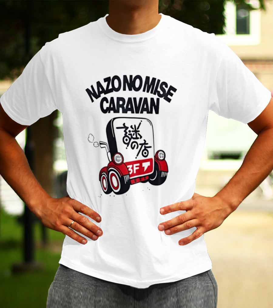 Nazo No Mise Caravan 3F Japanese Style Red Truck T-Shirt