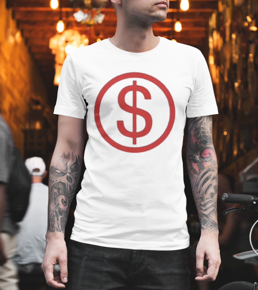 Slayyyter Red Dollar Sign Circle T-Shirt