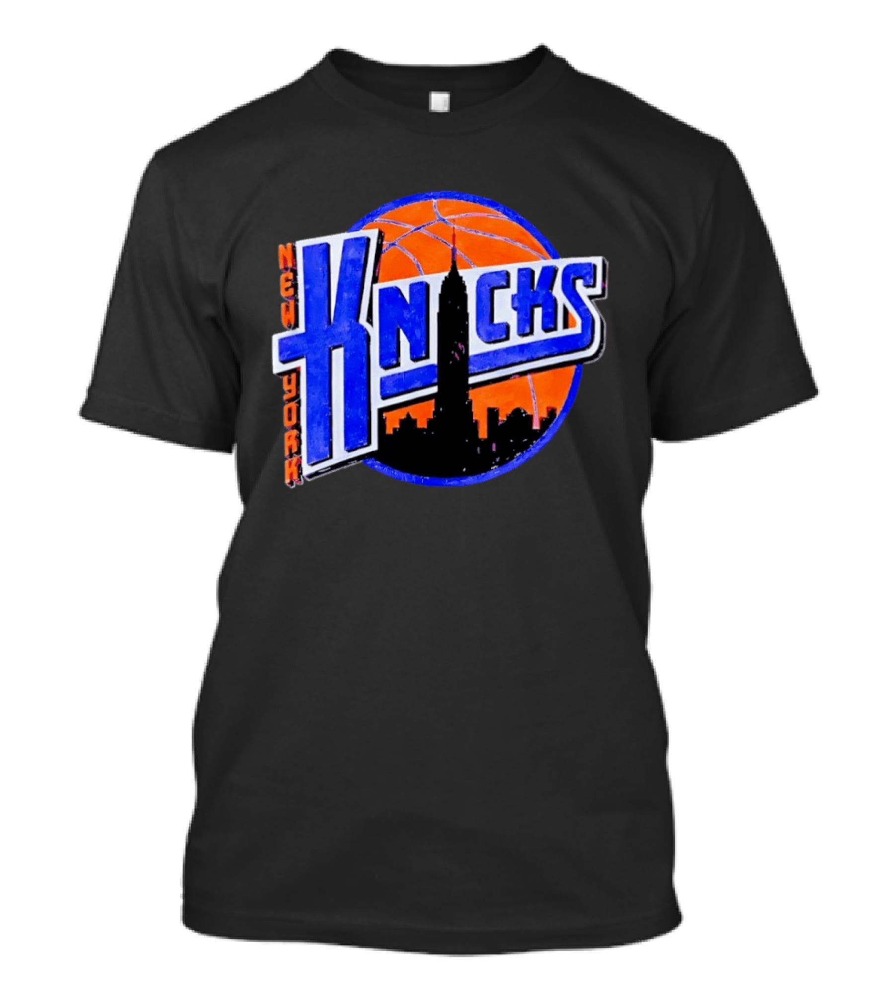 New York Knicks NBA Old School Basketball Skyline 2026 T-Shirt