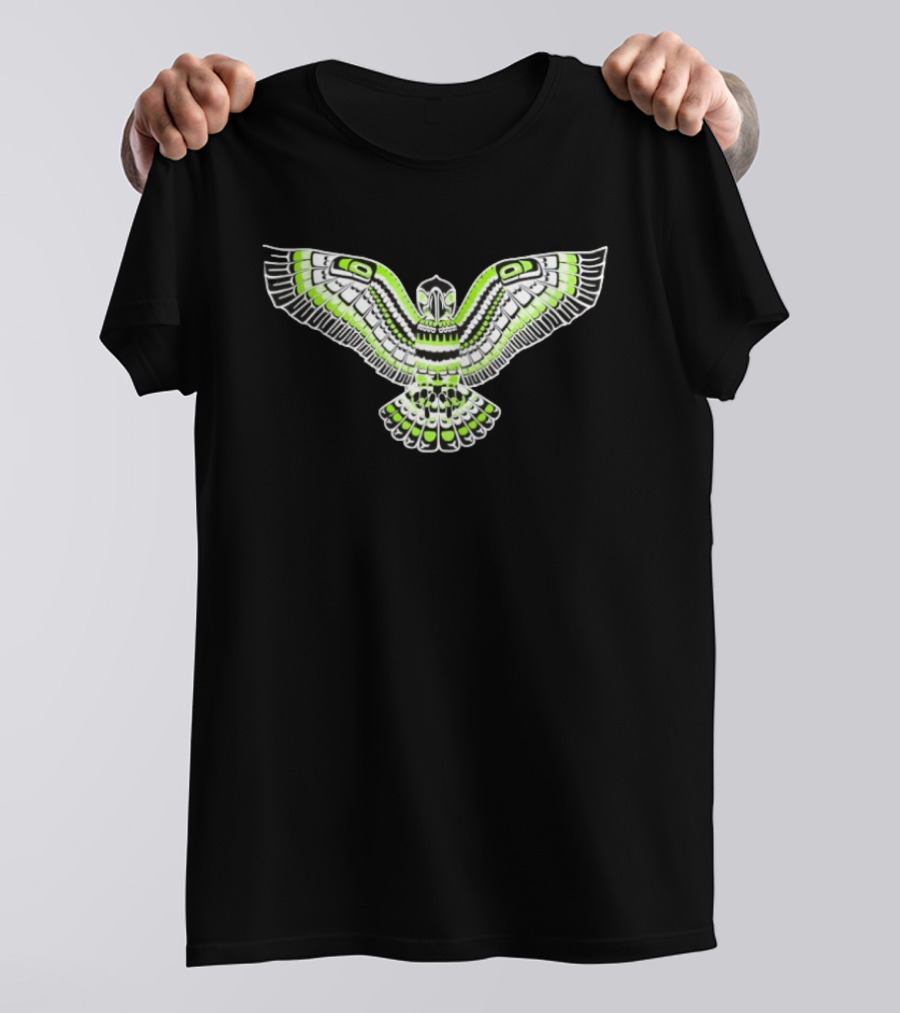 Seattle Seahawks Duwamish PNW Native American Flying Bird T-Shirt