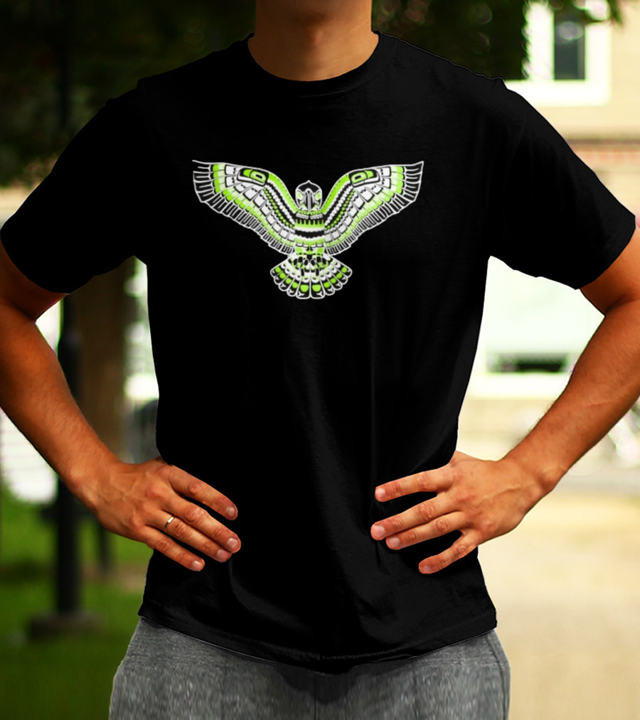 Seattle Seahawks Duwamish PNW Native American Flying Bird T-Shirt