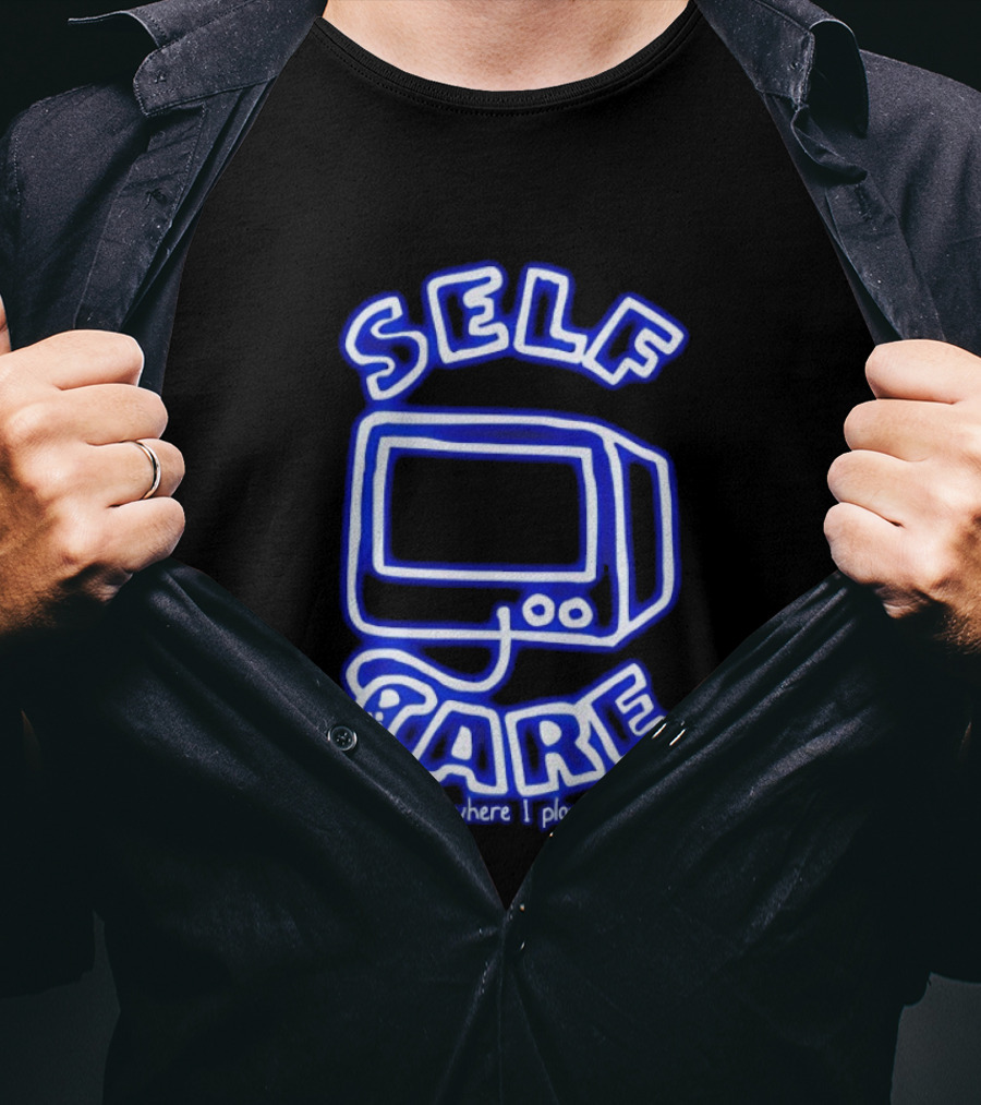 Self Care The Gaming Show Where I Play Whatever I Want Retro Gaming Console T-Shirt