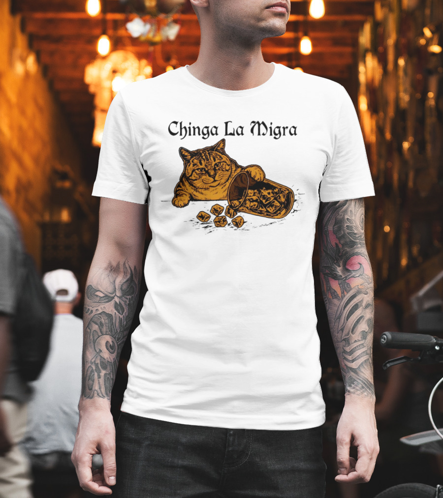 Chinga La Migra Cat Anti ICE Protest Political T-Shirt