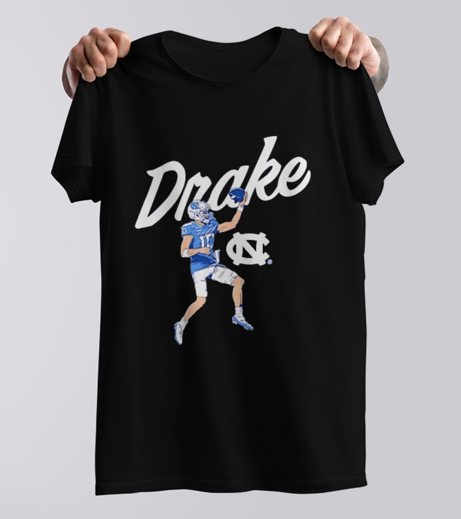 Drake Maye Finger Roll North Carolina Tar Heels Football UNC T-Shirt