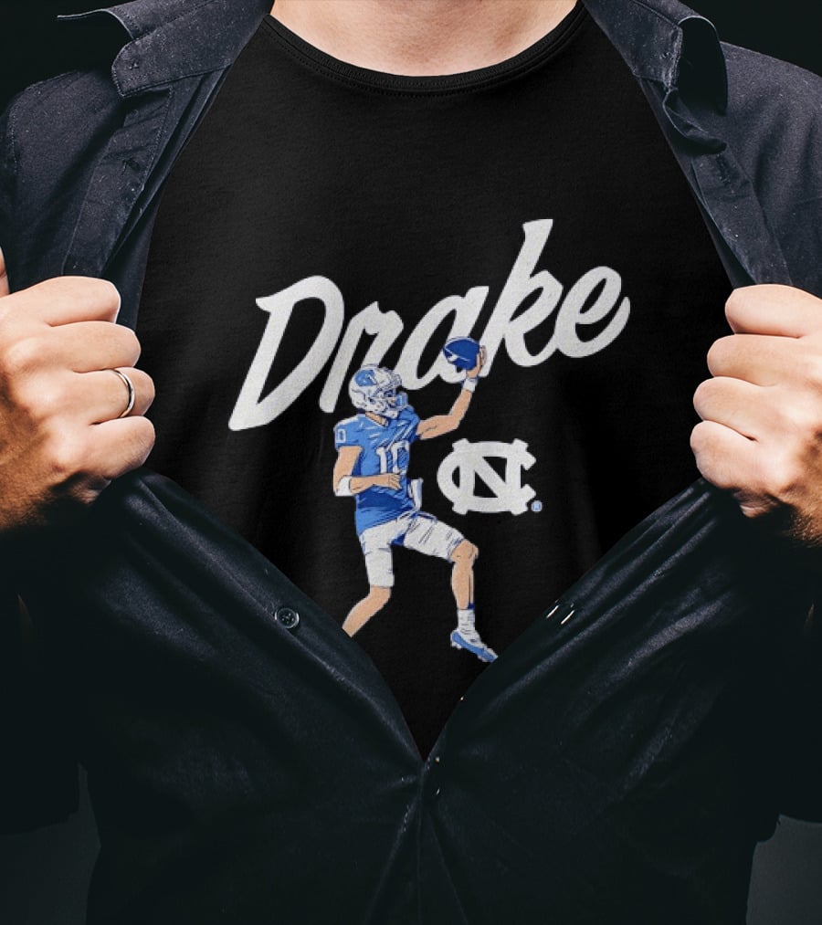 Drake Maye Finger Roll North Carolina Tar Heels Football UNC T-Shirt