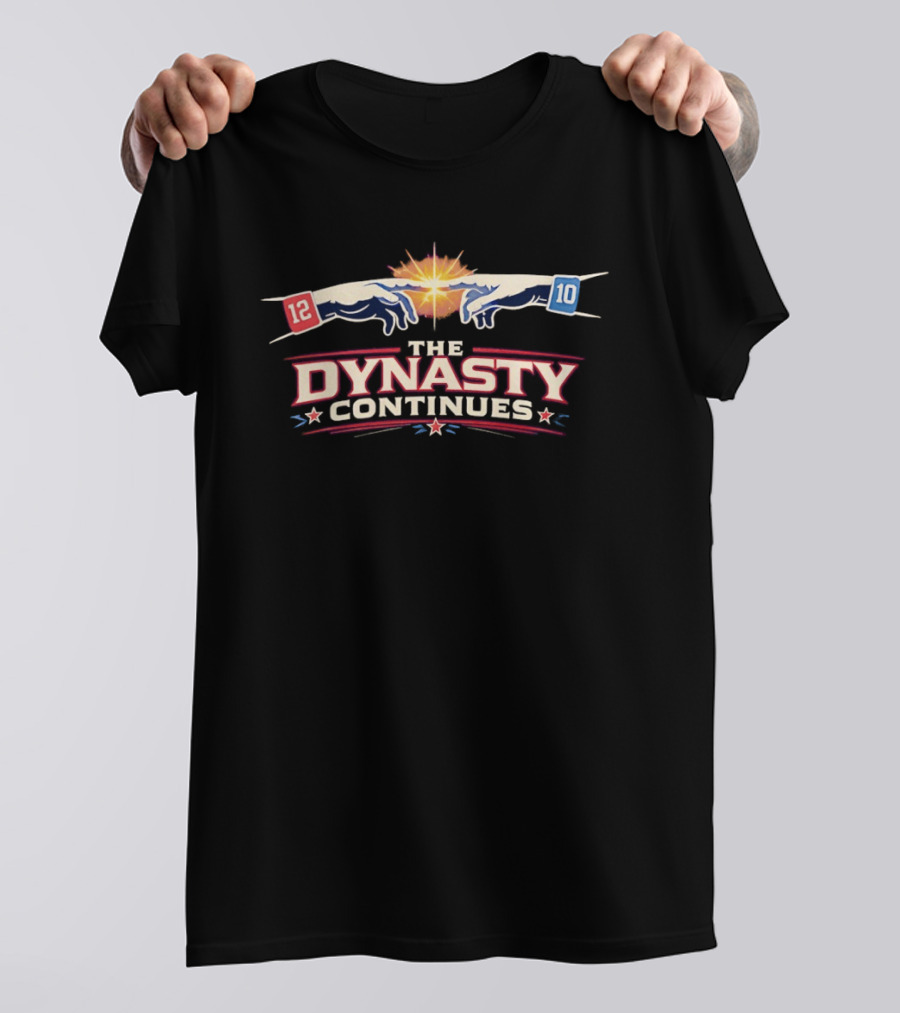 Drake Maye New England Patriots The Dynasty Continues Creation Of Adam T-Shirt