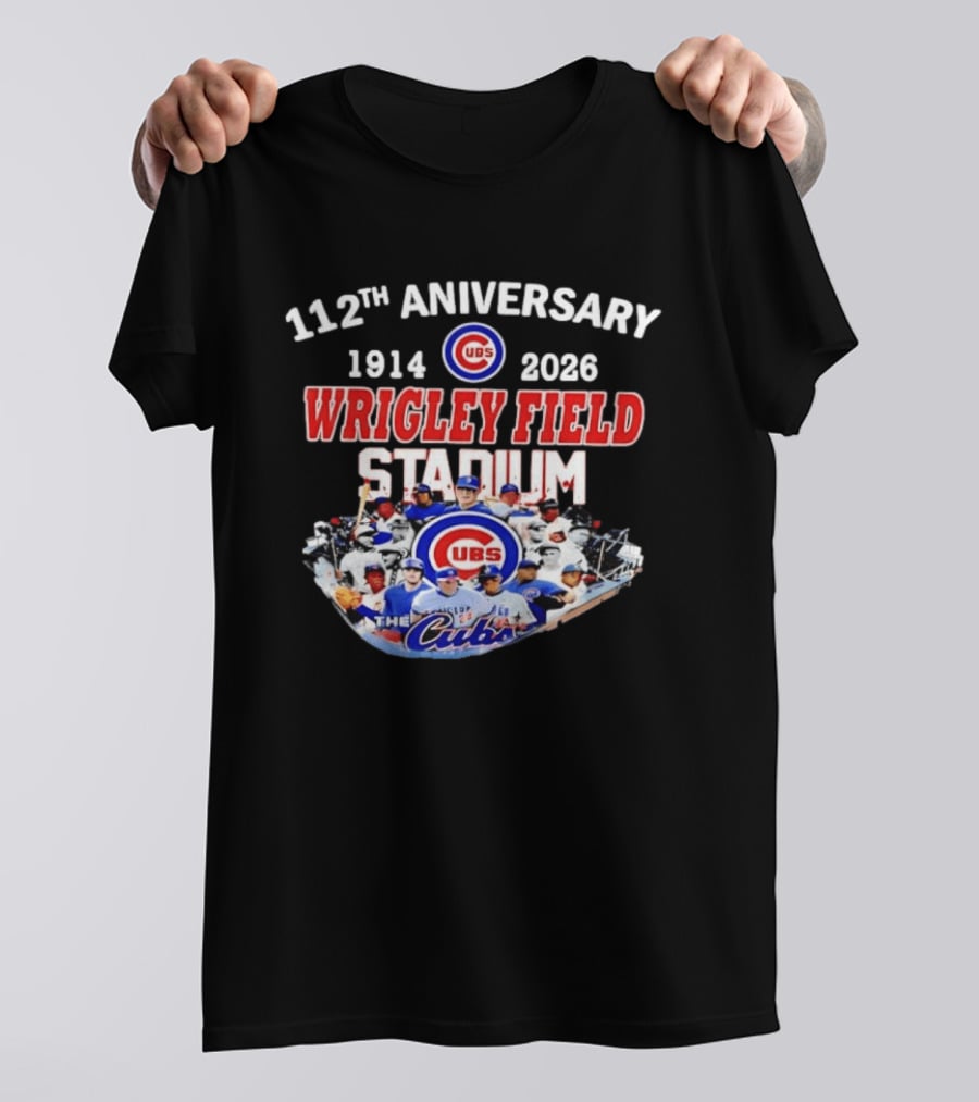 112th Anniversary 1914 2026 Chicago Cubs Wrigley Field Stadium T-Shirt