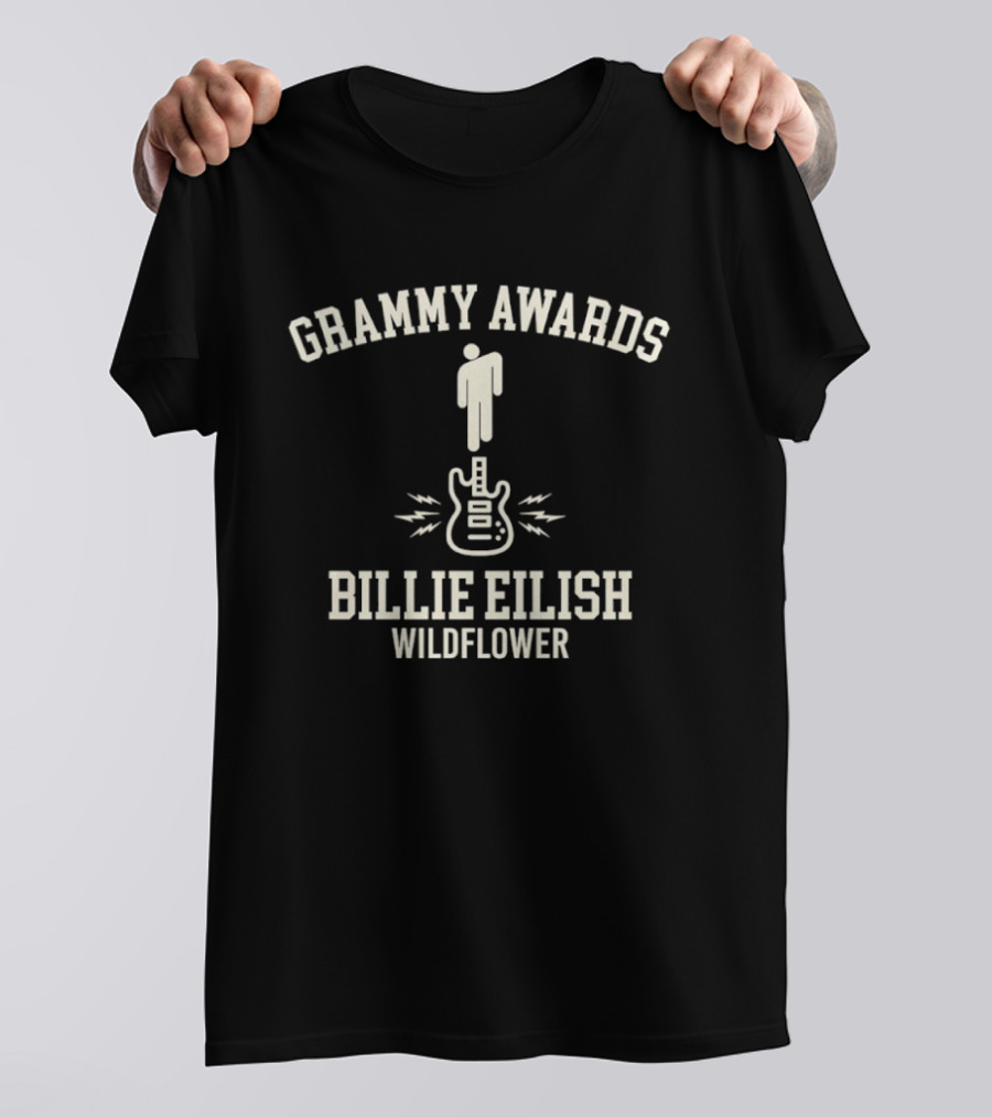 Grammy Awards Billie Eilish Wildflower Electric Guitar T-Shirt