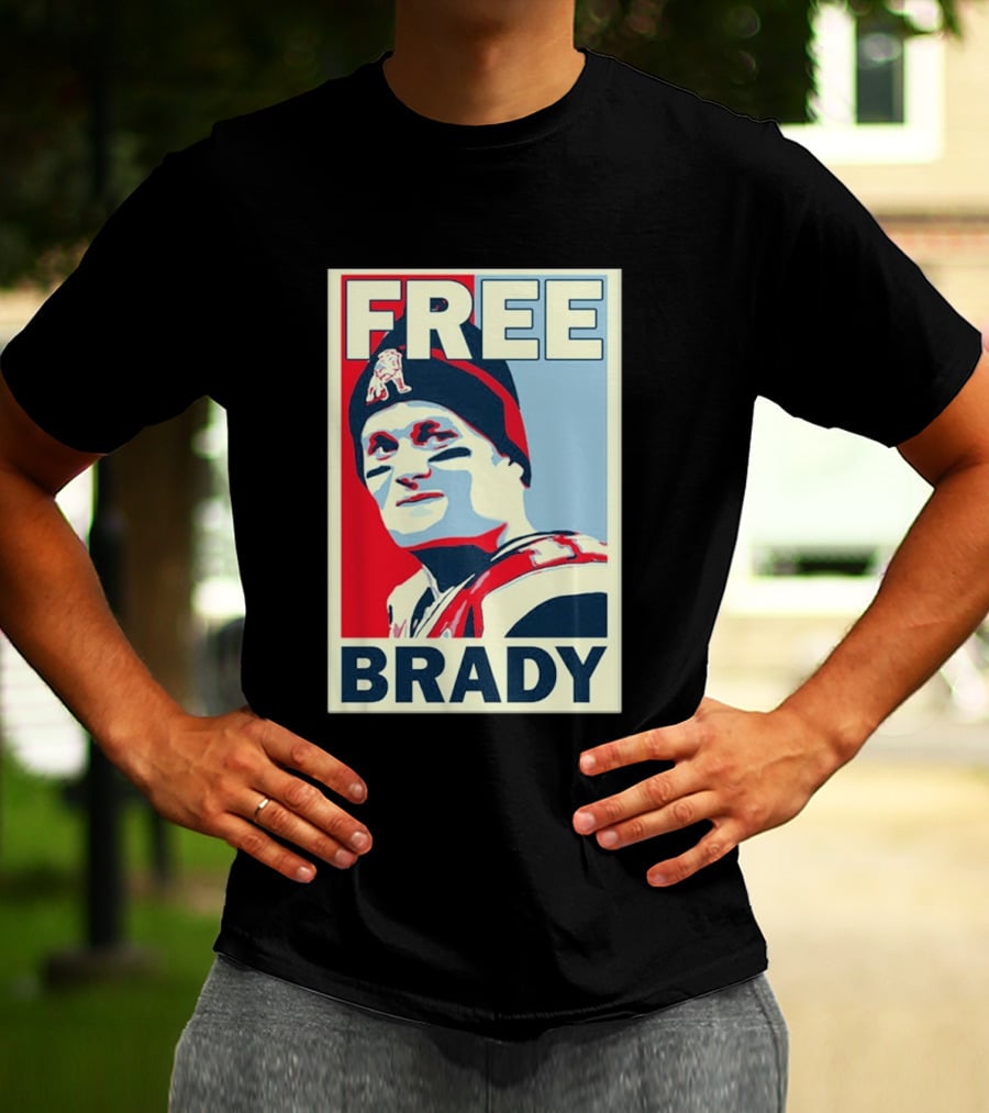 New England Patriots Free Brady Style Sports T-Shirt