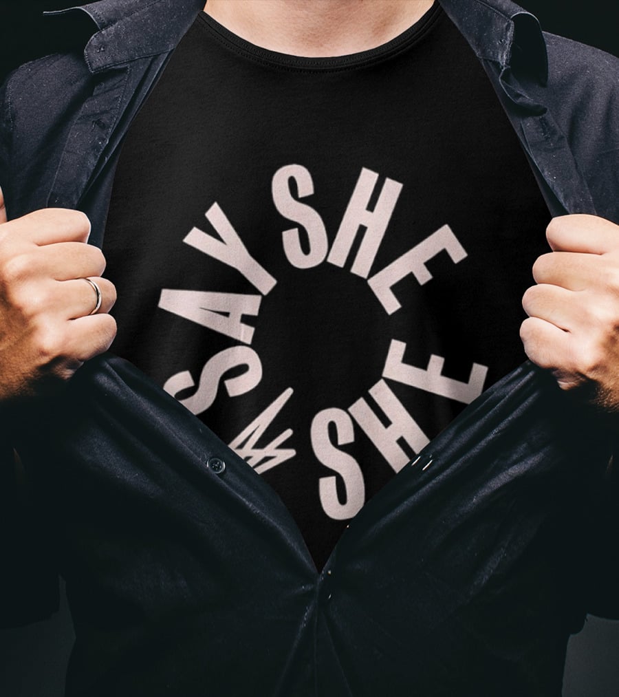 Say She She Band Circular Lettering T-Shirt