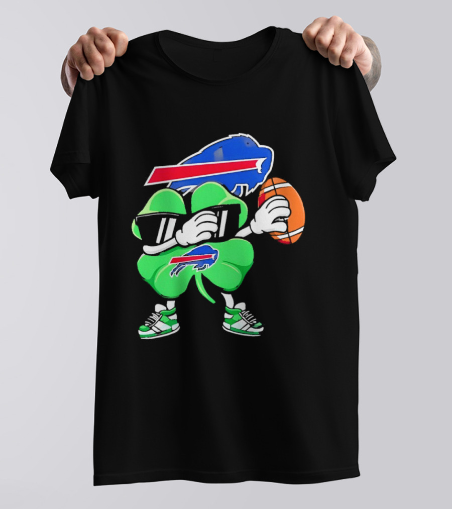 Buffalo Bills St Patrick's Day Shamrock Football T-Shirt