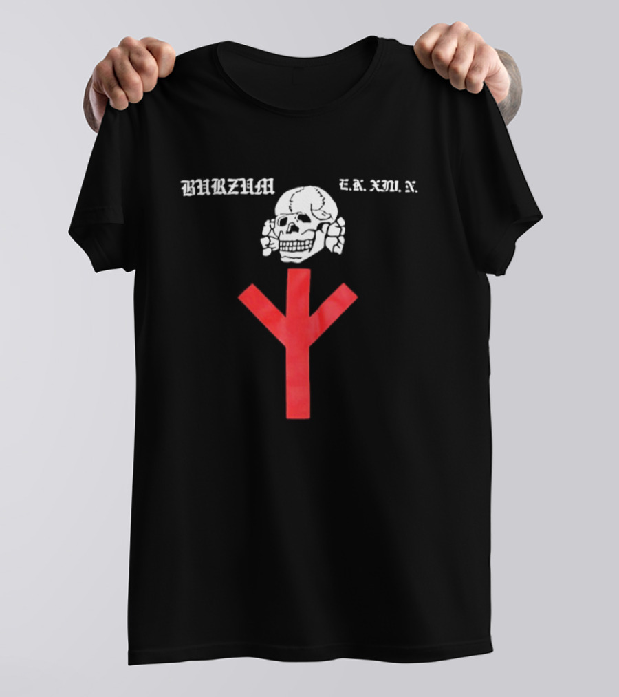 Burzum Support Your Local Skull Symbol E.K. Kommando T-Shirt