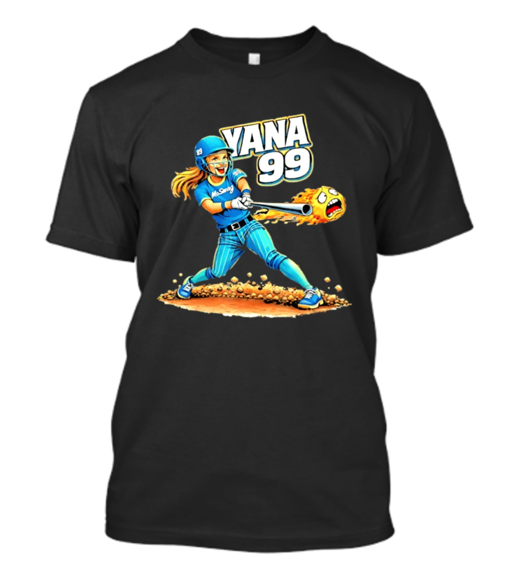Moswag Yana 99 Softball Flaming Ball Action T-Shirt