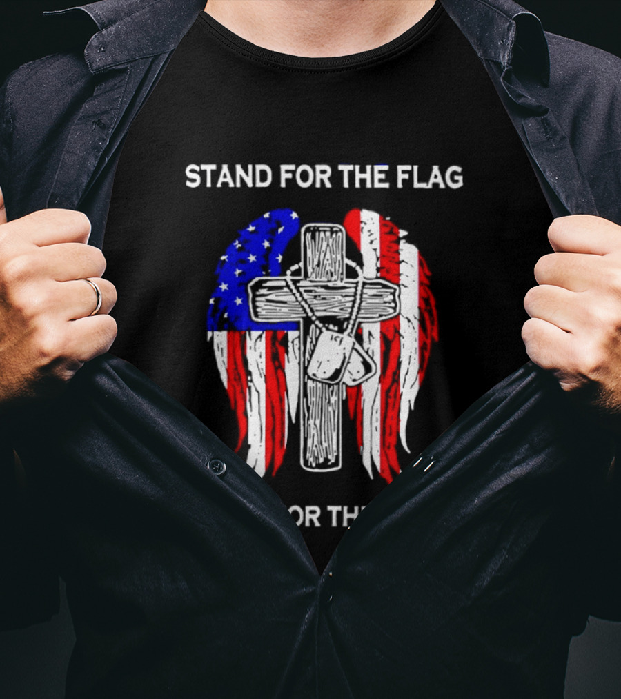 Stand For The Flag Kneel For The Cross USA Wings T-Shirt