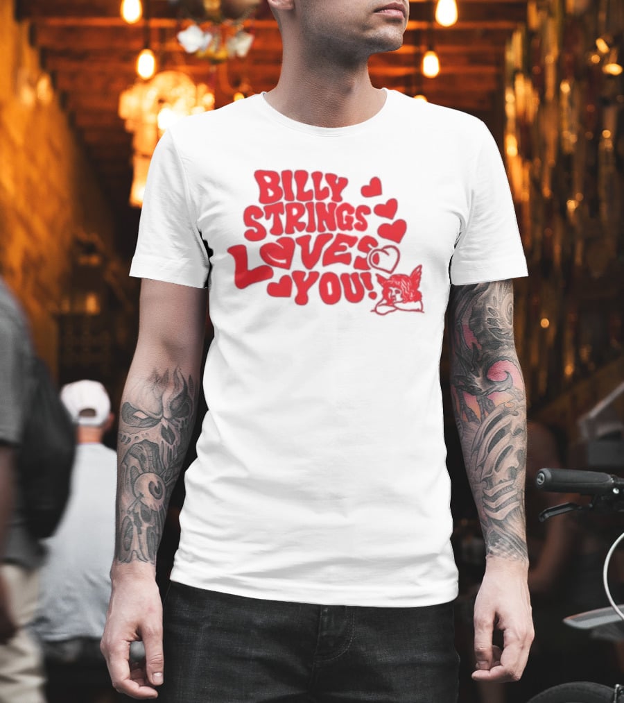 Billy Strings Loves You Valentine's Day Hearts 2026 T-Shirt