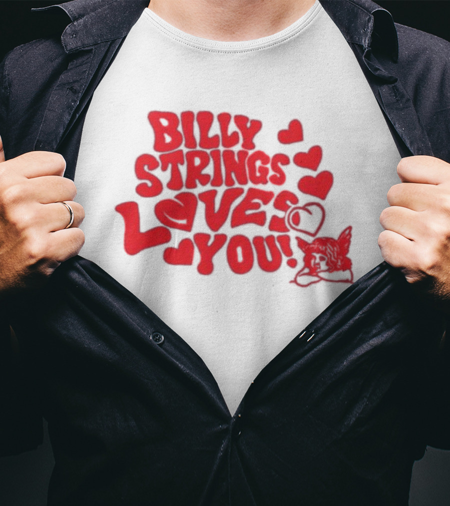 Billy Strings Loves You Valentine's Day Hearts 2026 T-Shirt