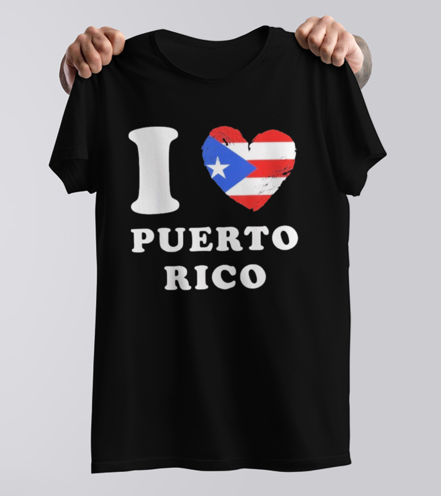 I Heart Puerto Rico Flag T-Shirt