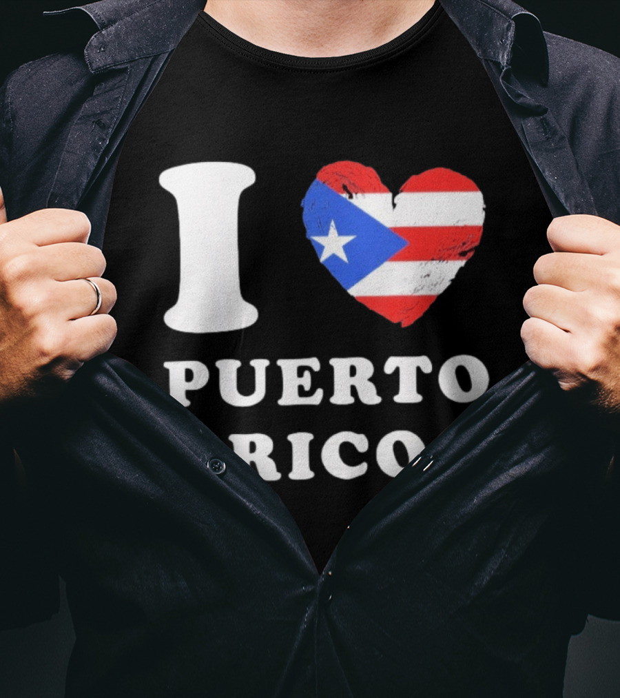 I Heart Puerto Rico Flag T-Shirt