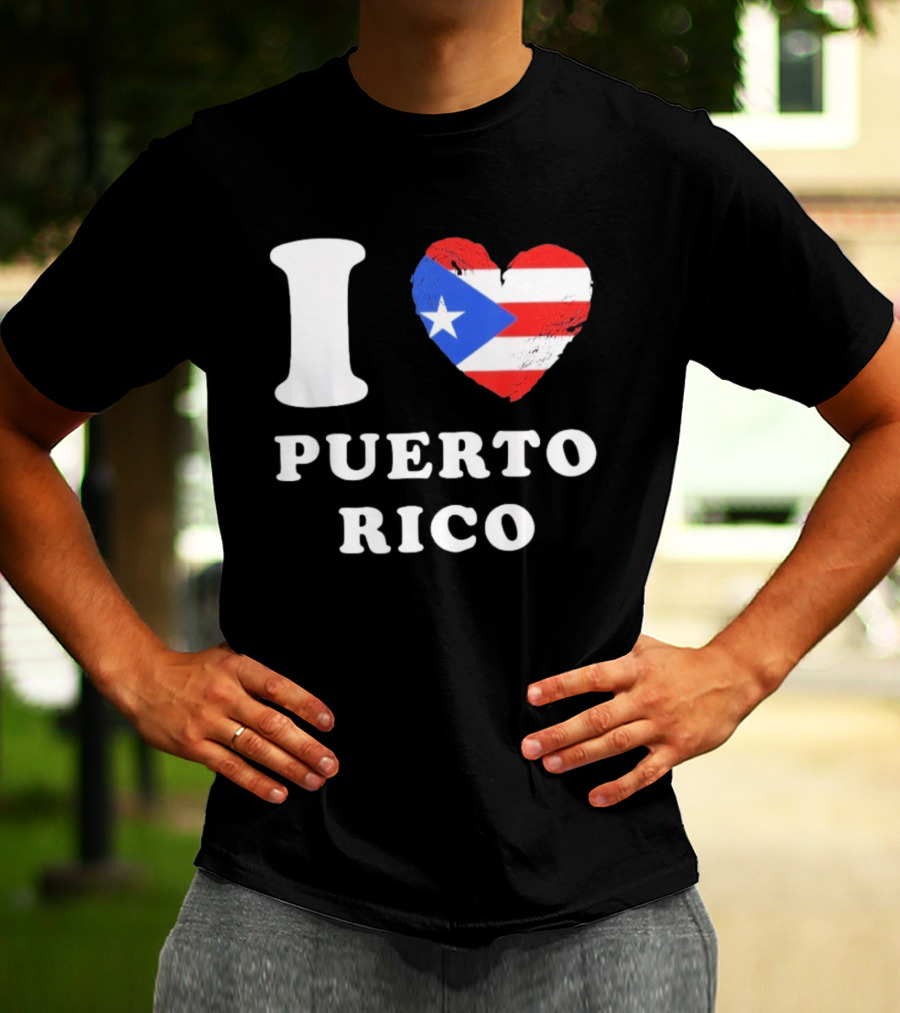 I Heart Puerto Rico Flag T-Shirt