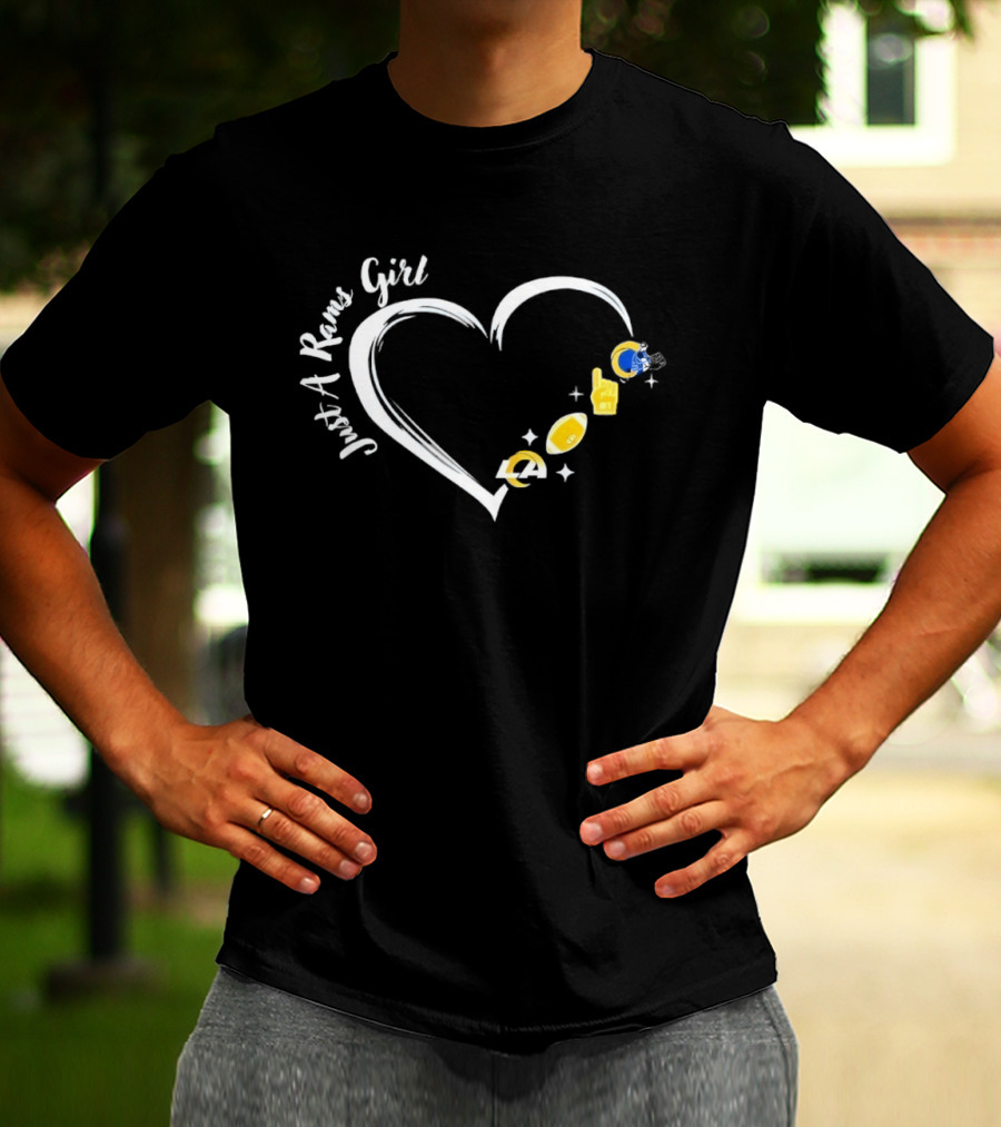 Just A Los Angeles Rams Girl Heart T-Shirt