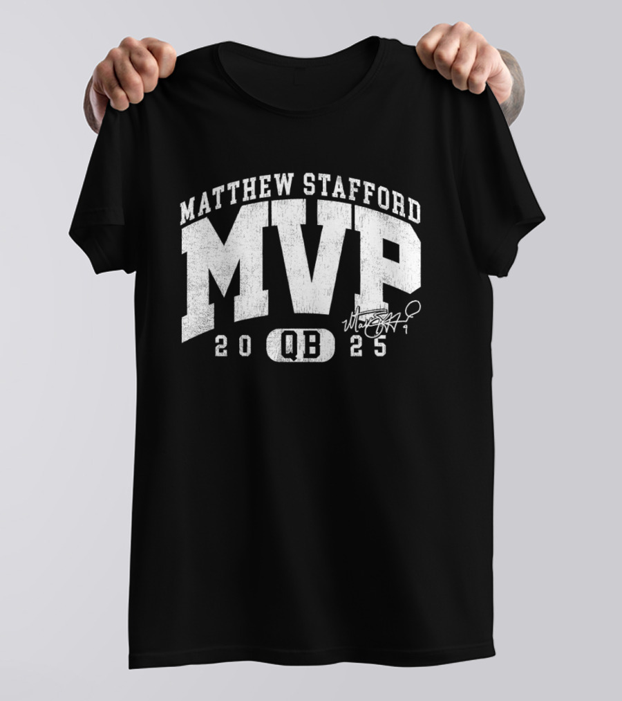 Matthew Stafford MVP 2025 QB Signature T-Shirt