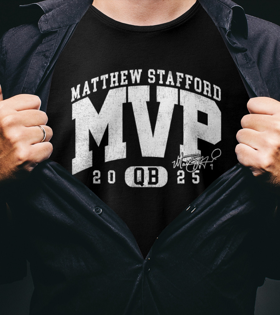 Matthew Stafford MVP 2025 QB Signature T-Shirt