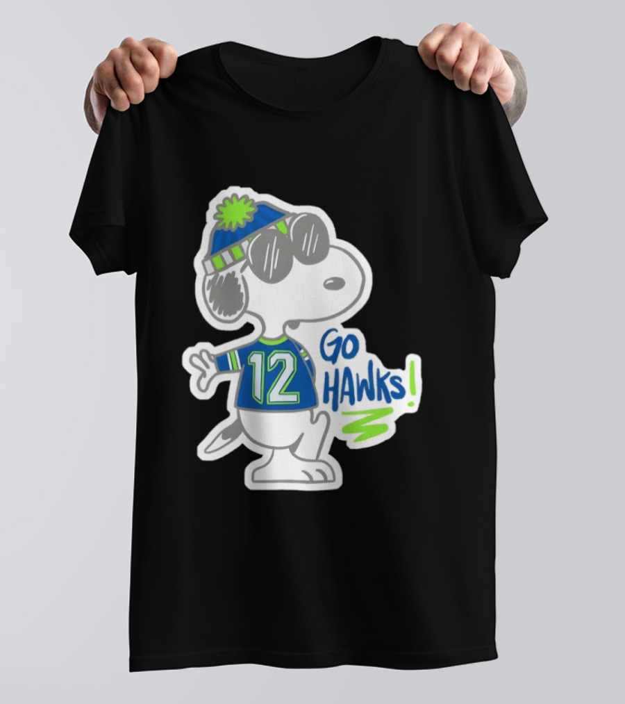 Snoopy 12 Seattle Seahawks Outfit Go Hawks T-Shirt