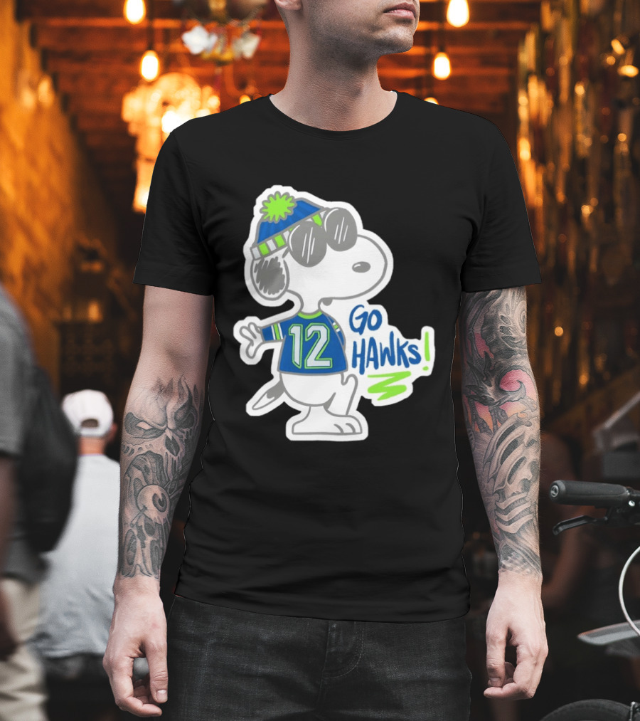Snoopy 12 Seattle Seahawks Outfit Go Hawks T-Shirt