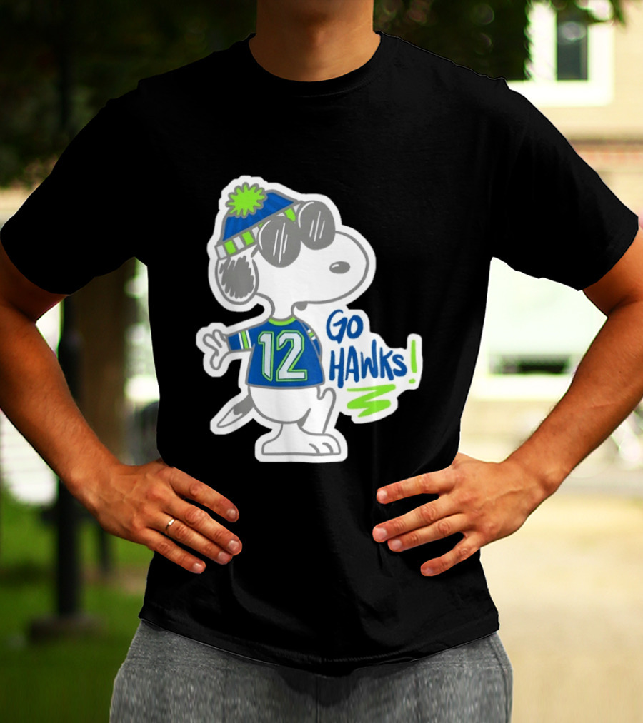 Snoopy 12 Seattle Seahawks Outfit Go Hawks T-Shirt