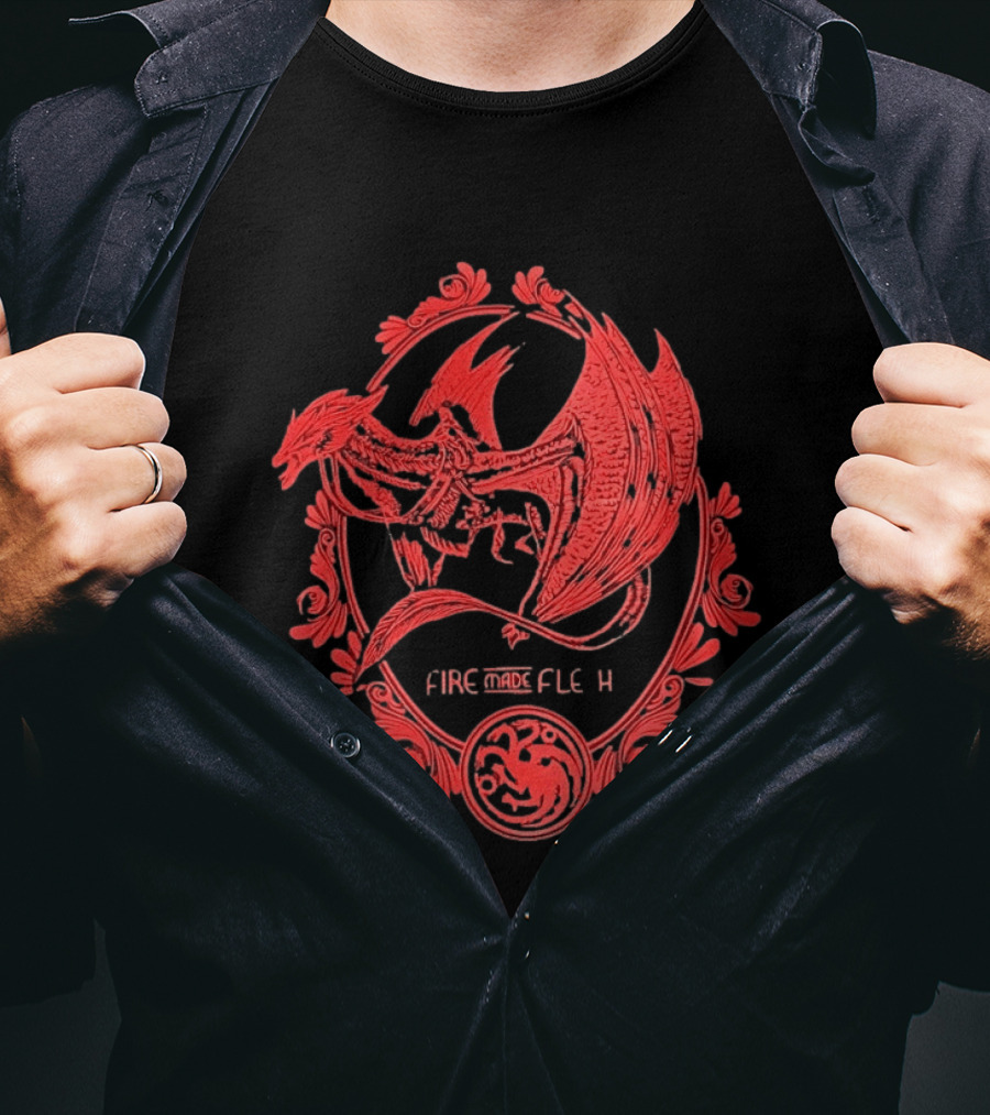 Dragon Targaryen Fire Made Flesh House Sigil T-Shirt