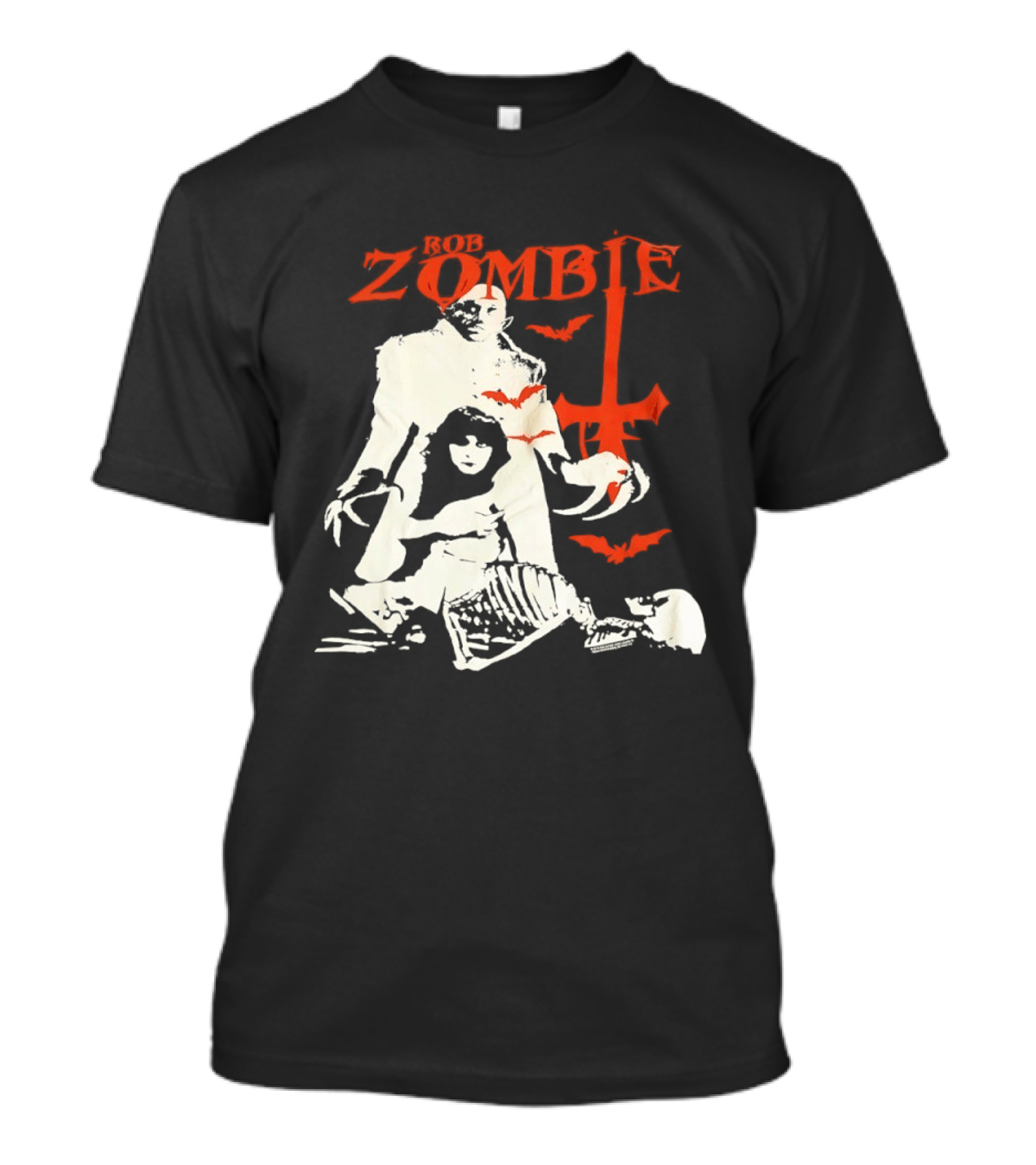 Rob Zombie Horror Red Bats Halloween T-Shirt