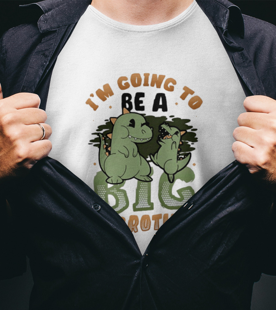 I'm Going To Be A Big Brother Dinosaur T-Shirt