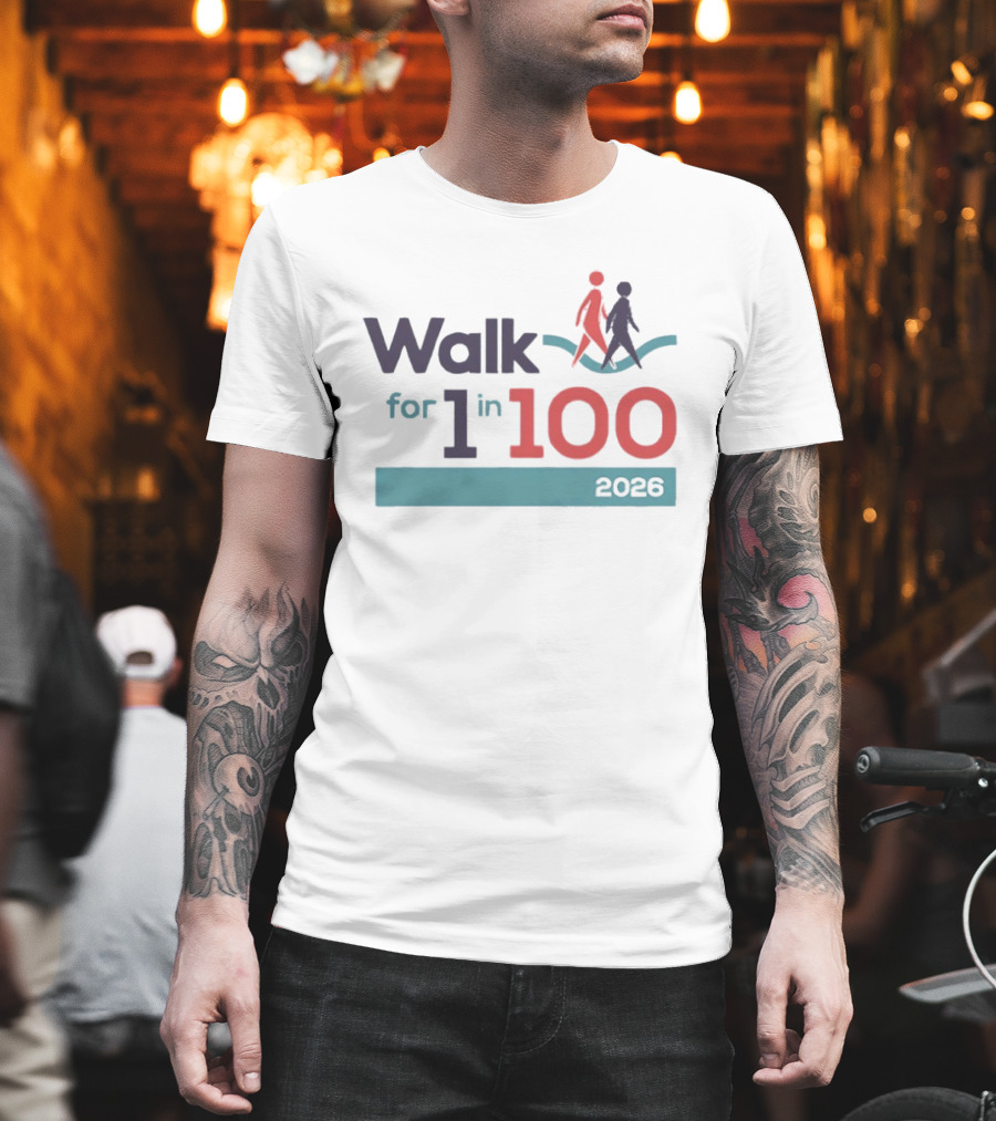 Walk For 1 In 100 2026 Event Awareness Campaign T-Shirt