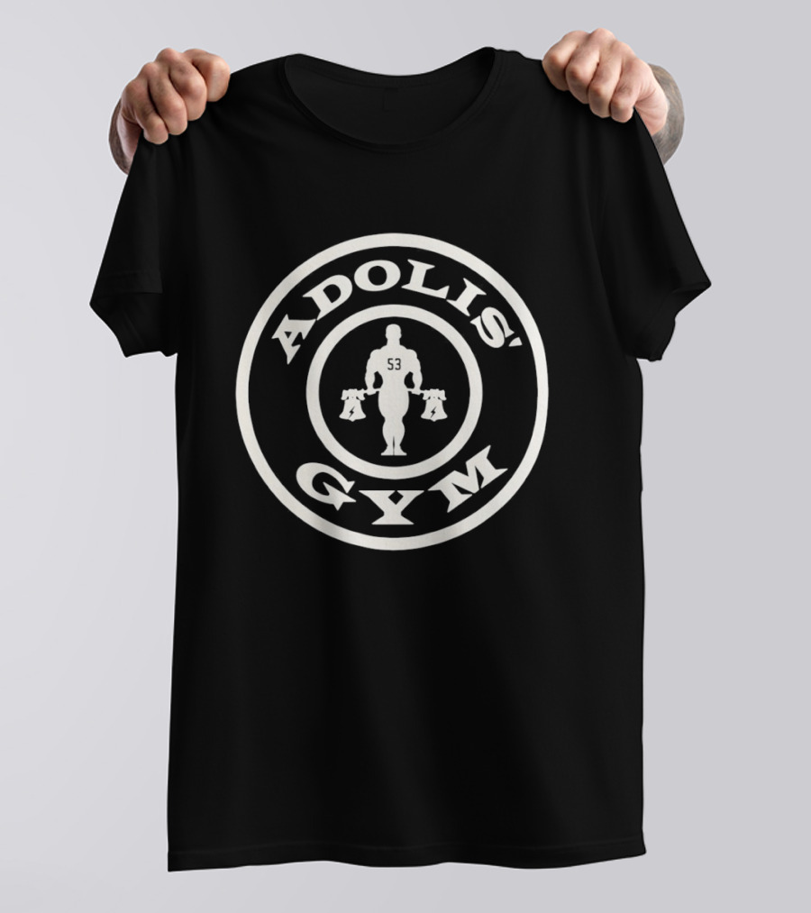 Adolis Gym 53 Bodybuilder Icon In Circular Frame T-Shirt