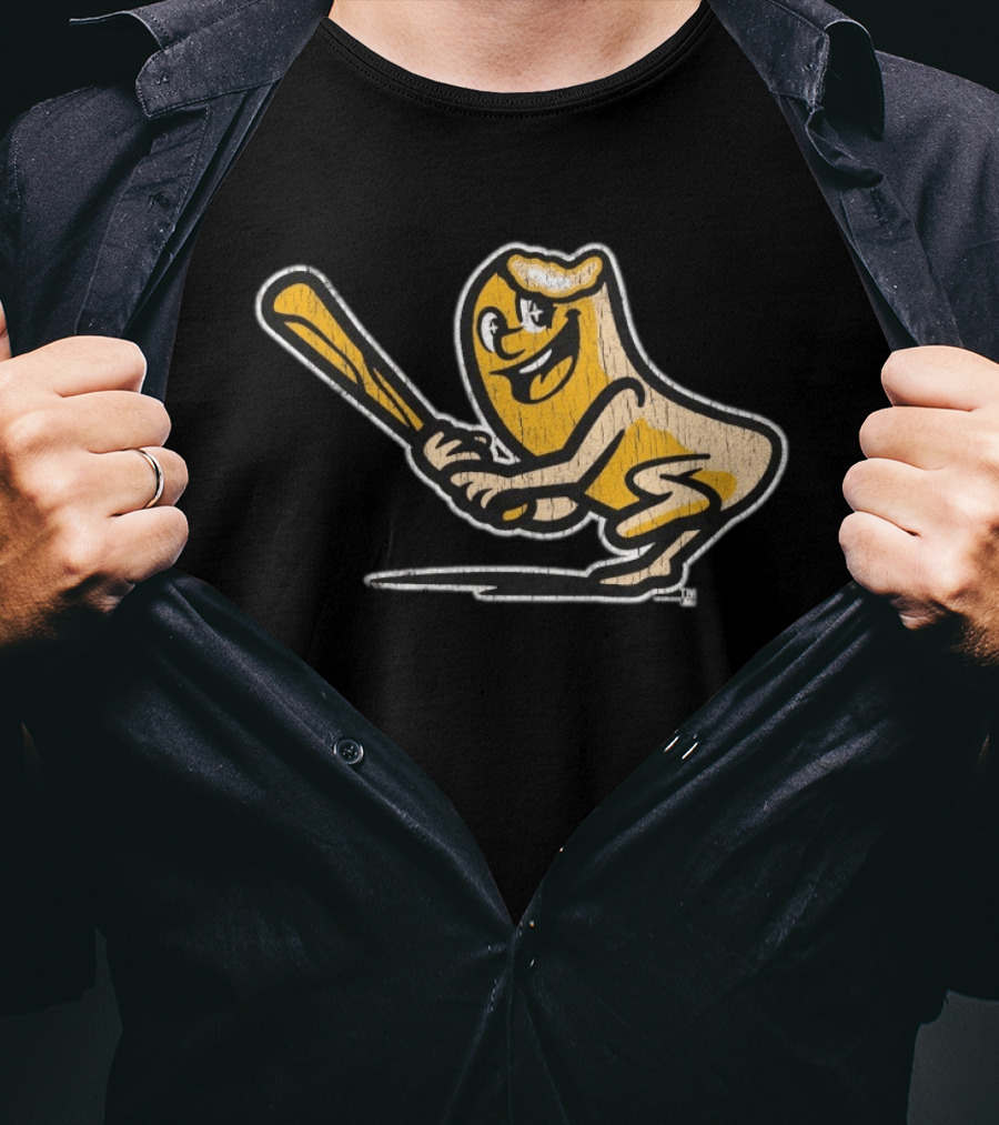 Akron RubberDucks Cream Stick Donuts Baseball Batter T-Shirt