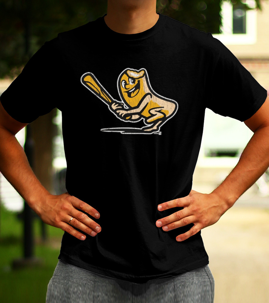 Akron RubberDucks Cream Stick Donuts Baseball Batter T-Shirt