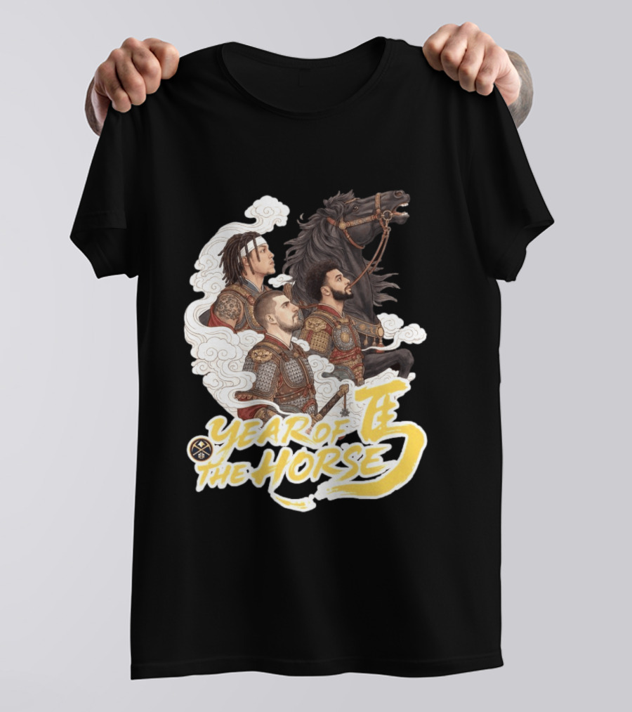 Denver Nuggets Year Of The Horse Warriors In Battle Armor T-Shirt