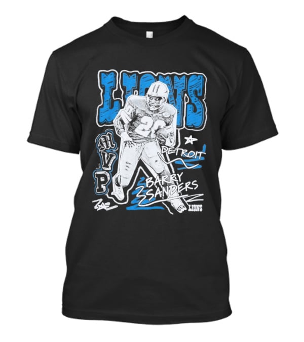 Detroit Lions MVP Barry Sanders Mitchell & Ness Chalked Up T-Shirt