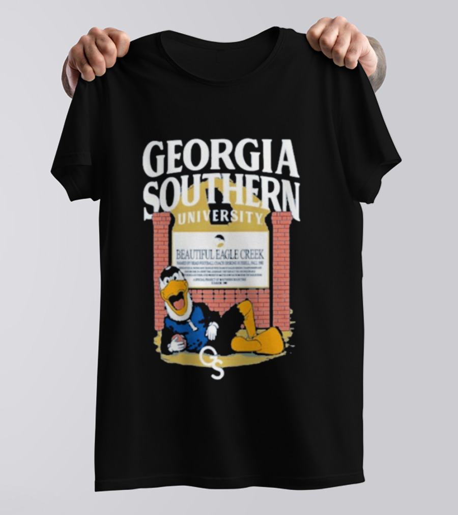 Georgia Southern University Beautiful Eagle Creek Mascot Relaxing Brick Sign T-Shirt